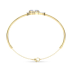 14kt Yellow Gold Vivienne Halo Oval Lab Diamond openable bracelet (4 Ct. Tw.) left