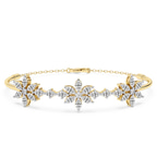 14kt Yellow Gold Flora Marquise Lab Diamond openable bracelet (5 Ct. Tw.) front image