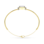 14ct Yellow Gold Estelle Halo Emerald Lab Diamond openable bracelet (3 Ct. Tw.) left