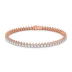 9ct Rose Gold Lilac Pear Lab Diamond Tennis Bracelet (10 Ct. Tw.) front image