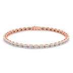 9ct Rose Gold Aldea Oval Lab Diamond Tennis Bracelet (3 Ct. Tw.) front image
