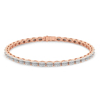 9ct Rose Gold Aldea Oval Lab Diamond Tennis Bracelet (3 Ct. Tw.) side right image one