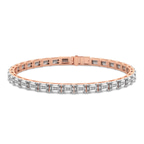 14ct Rose Gold Annette Emerald Lab Diamond Tennis Bracelet (7 Ct. Tw.) front image