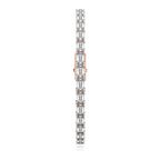 14ct Rose Gold Annette Emerald Lab Diamond Tennis Bracelet (7 Ct. Tw.) left