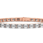 14ct Rose Gold Annette Emerald Lab Diamond Tennis Bracelet (7 Ct. Tw.) right