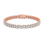 9ct Rose Gold Marion Pear Lab Diamond Tennis Bracelet (10 Ct. Tw.) front image