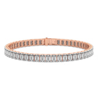 14kt Rose Gold Celine Emerald Lab Diamond Tennis Bracelet (25 Ct. Tw.) front image