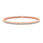 14kt Rose Gold Nemy Half Bezel Round Lab Diamond Tennis Bracelet (2 Ct. Tw.) front image