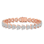 10kt Rose Gold Anahita Round Lab Diamond Tennis Bracelet (20 Ct. Tw.) front image