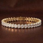 14kt Rose Gold Agatha Emerald Lab Diamond Tennis Bracelet (25 Ct. Tw.) color product image one