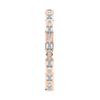 10kt Rose Gold Amalthea Emerald and Round Lab Diamond Tennis Bracelet (3 Ct. Tw.) left