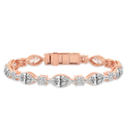 10kt Rose Gold Basilia Marquise and Round Lab Diamond Tennis Bracelet (7 Ct. Tw.) front image