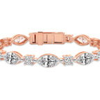 10kt Rose Gold Basilia Marquise and Round Lab Diamond Tennis Bracelet (7 Ct. Tw.) right