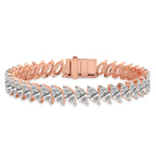10kt Rose Gold Calvina Marquise Lab Diamond Tennis Bracelet (15 Ct. Tw.) front image