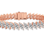 10kt Rose Gold Calvina Marquise Lab Diamond Tennis Bracelet (15 Ct. Tw.) right