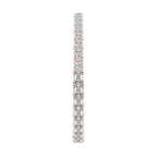 14kt Rose Gold Clemencia Emerald and Round Lab Diamond Tennis Bracelet (7 Ct. Tw.) left