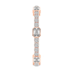 10kt Rose Gold Gina Emerald and Round Lab Diamond Tennis Bracelet (5 Ct. Tw.) left
