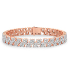 14kt Rose Gold Isidora Round Double Row Lab Diamond Tennis Bracelet (4 Ct. Tw.) front image