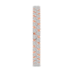 14kt Rose Gold Isidora Round Double Row Lab Diamond Tennis Bracelet (4 Ct. Tw.) left