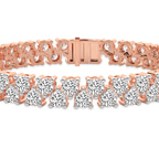 14kt Rose Gold Isidora Round Double Row Lab Diamond Tennis Bracelet (4 Ct. Tw.) right