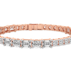 10kt Rose Gold Lois Multi-Shape Lab Diamond Tennis Bracelet (20 Ct. Tw.) right