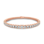 9ct Rose Gold Cecily Round Lab Diamond Tennis Bracelet (6 Ct. Tw.) side right image one