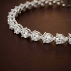 14kt Rose Gold Serene Pear Lab Diamond Tennis Bracelet (7 Ct. Tw.) color product image one