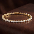 14kt Rose Gold Serene Pear Lab Diamond Tennis Bracelet (7 Ct. Tw.) color product image two