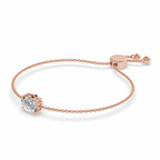 14ct Rose Gold Alison Oval Fashion Bracelet (3/4 Ct. Tw.) right