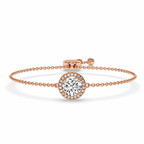 14kt Rose Gold Isabella Round Halo Fashion Bracelet (3 Ct. Tw.) front image