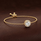 14kt Rose Gold Isabella Round Halo Fashion Bracelet (3 Ct. Tw.) color product image one