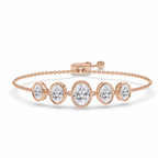 14kt Rose Gold Sophie Oval Five Stone Fashion Bracelet (3 Ct. Tw.) front image