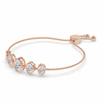14kt Rose Gold Sophie Oval Five Stone Fashion Bracelet (3 Ct. Tw.) right