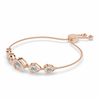 14kt Rose Gold Mia Five Stone Pear Fashion Bracelet (5 Ct. Tw.) right