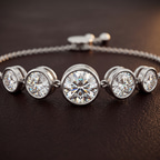 14kt Rose Gold Millie Five Stone Round Fashion Bracelet (5 Ct. Tw.) color product image one