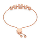 14kt Rose Gold Daisy Five Stone Emerald Fashion Bracelet (2 Ct. Tw.) side right image one