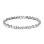 9ct White Gold Lilac Pear Lab Diamond Tennis Bracelet (10 Ct. Tw.) front image