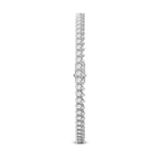 9ct White Gold Lilac Pear Lab Diamond Tennis Bracelet (10 Ct. Tw.) left