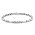 Platinum Aldea Oval Lab Diamond Tennis Bracelet (3 Ct. Tw.) front image