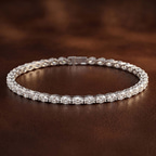 Platinum Aldea Oval Lab Diamond Tennis Bracelet (3 Ct. Tw.) color product image two