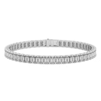Platinum Celine Emerald Lab Diamond Tennis Bracelet (10 Ct. Tw.) front image