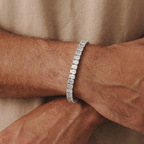 Platinum Celine Emerald Lab Diamond Tennis Bracelet (10 Ct. Tw.) model