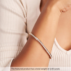 Platinum Nemy Half Bezel Round Lab Diamond Tennis Bracelet (2 Ct. Tw.) model