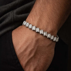 10kt White Gold Agatha Emerald Lab Diamond Tennis Bracelet (10 Ct. Tw.) model
