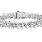 Platinum Calvina Marquise Lab Diamond Tennis Bracelet (10 Ct. Tw.) right