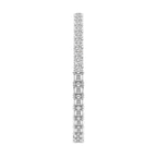 14kt White Gold Clemencia Emerald and Round Lab Diamond Tennis Bracelet (20 Ct. Tw.) left