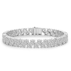 Platinum Isidora Round Double Row Lab Diamond Tennis Bracelet (4 Ct. Tw.) front image