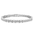 14kt White Gold Lois Multi-Shape Lab Diamond Tennis Bracelet (12 Ct. Tw.) front image