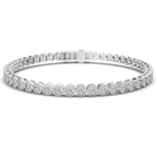 10kt White Gold Round Bezel Lab Diamond Tennis Bracelet (3 Ct. Tw.) front image