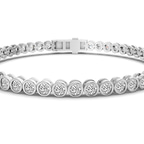 10kt White Gold Round Bezel Lab Diamond Tennis Bracelet (3 Ct. Tw.) right